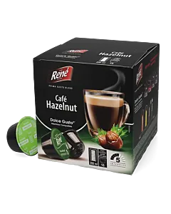 Caf&eacute; Ren&eacute; Caf&eacute; Hazelnut package and pod for Dolce Gusto
