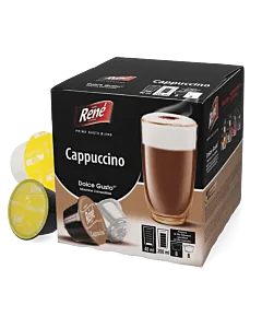 Caf&eacute; Ren&eacute; Cappuccino package and capsule for Dolce Gusto
