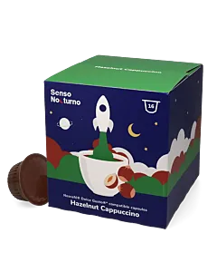 Senso Nocturno Hazelnut Cappuccino package and capsule for Dolce Gusto

