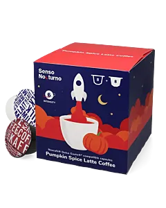 Caf&eacute; Ren&eacute; Senso Nocturno Pumpkin Spice Latte package and capsule for Dolce Gusto
