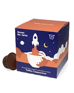 Senso Nocturno Toffee Cappuccino package and capsule for Dolce Gusto

