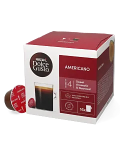 Nescaf&eacute; Americano package and capsule for Dolce Gusto