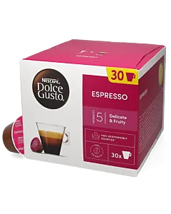 Nescaf&eacute; Espresso Big Pack package and capsule for Dolce Gusto
