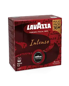 Lavazza Espresso Intenso Maxi Pack package and capsule for Lavazza A Modo Mio
