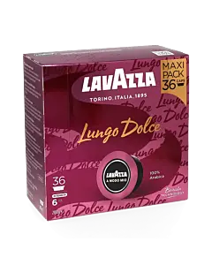 Lavazza Lungo Dolce Maxi Pack package and capsule for Lavazza A Modo Mio
