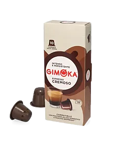 Gimoka Espresso Cremoso package and capsule for Nespresso
