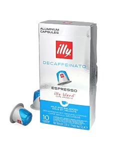 illy Decaffeinato package and capsule for Nespresso

