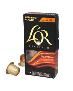 L'OR Colombia package and capsule for Nespresso&Acirc;&reg;
