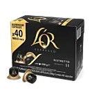 L'OR Ristretto 40 package and pod for Nespresso
