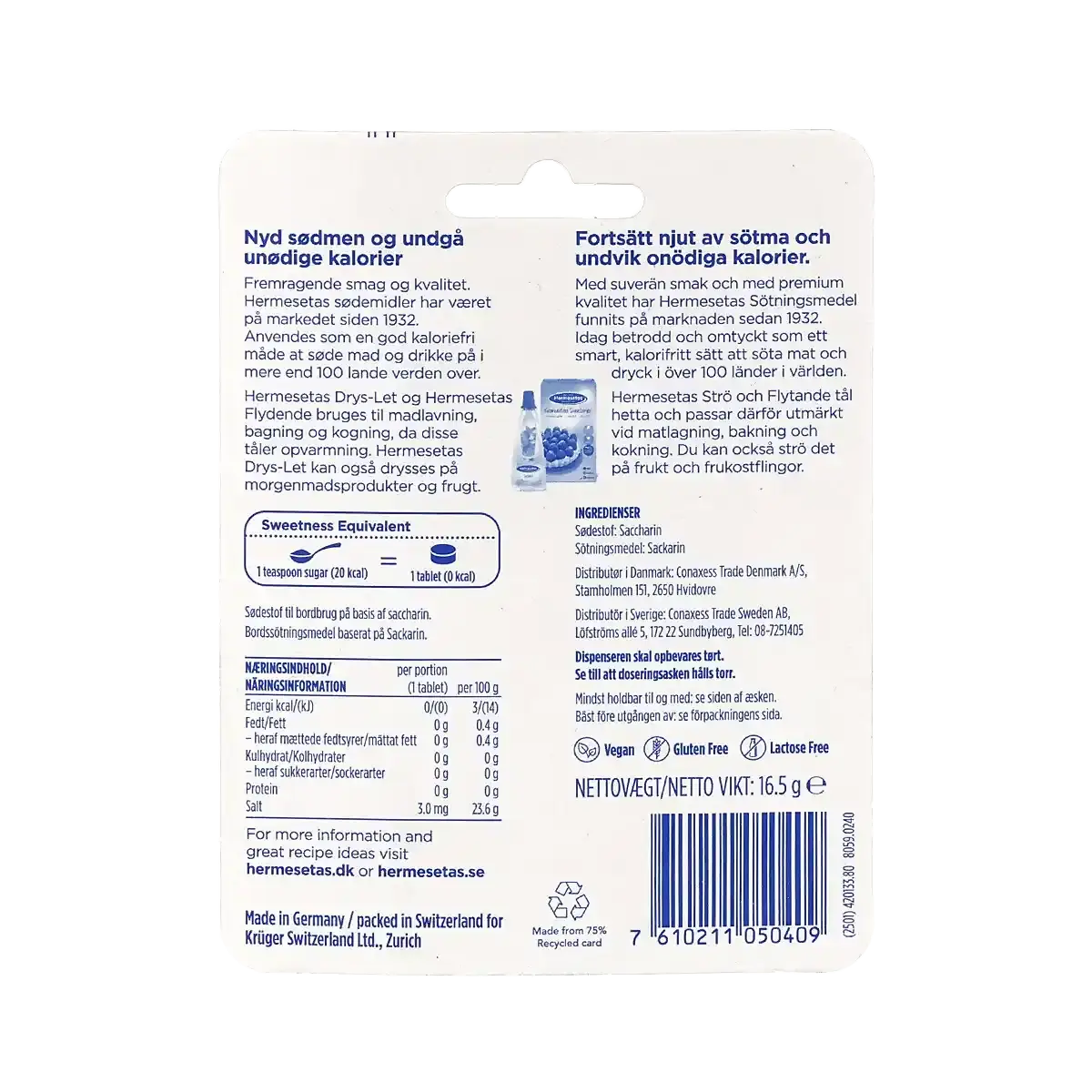 Hermesetas\u0020Sweetener\u0020Tablets