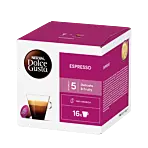 Nescafé Espresso package and capsule for Dolce Gusto