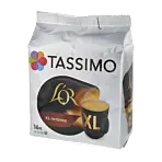 L'OR XL Intense package and capsule for Tassimo
